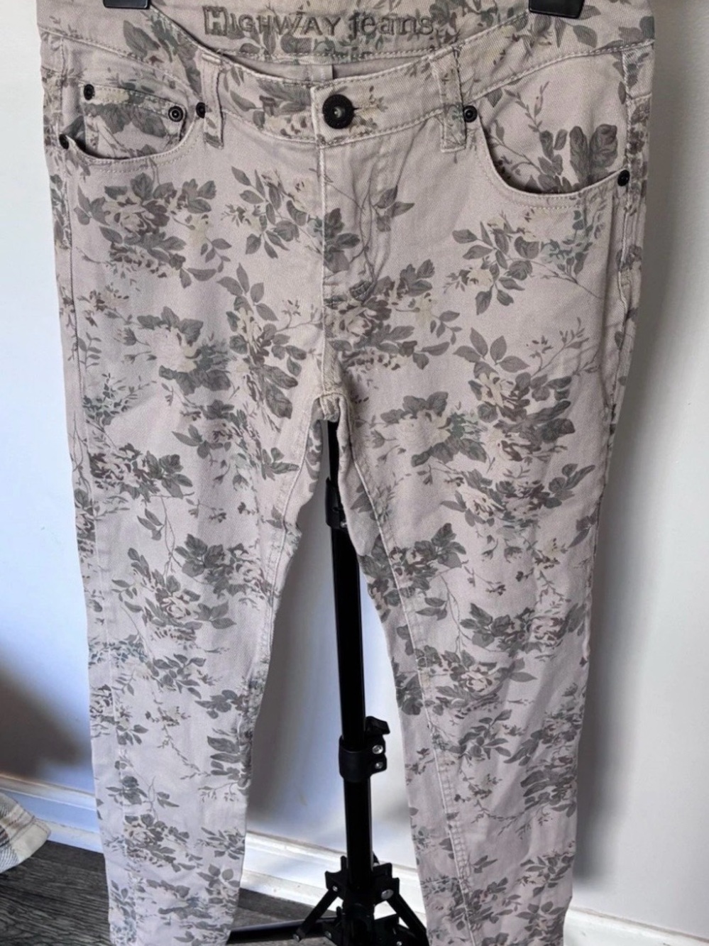 Highway Jeans Beige Floral Skinny Jeans